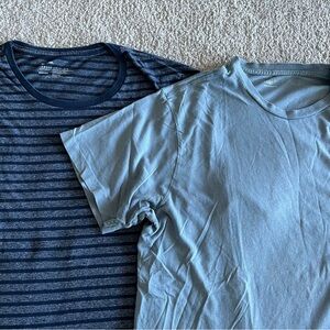 Men's Blue Striped and Solid T-Shirt Set